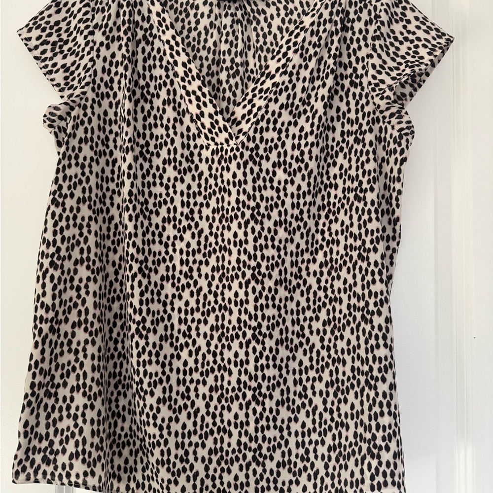 Apt. 9 Cream Cap Sleeve Relaxed Blouse